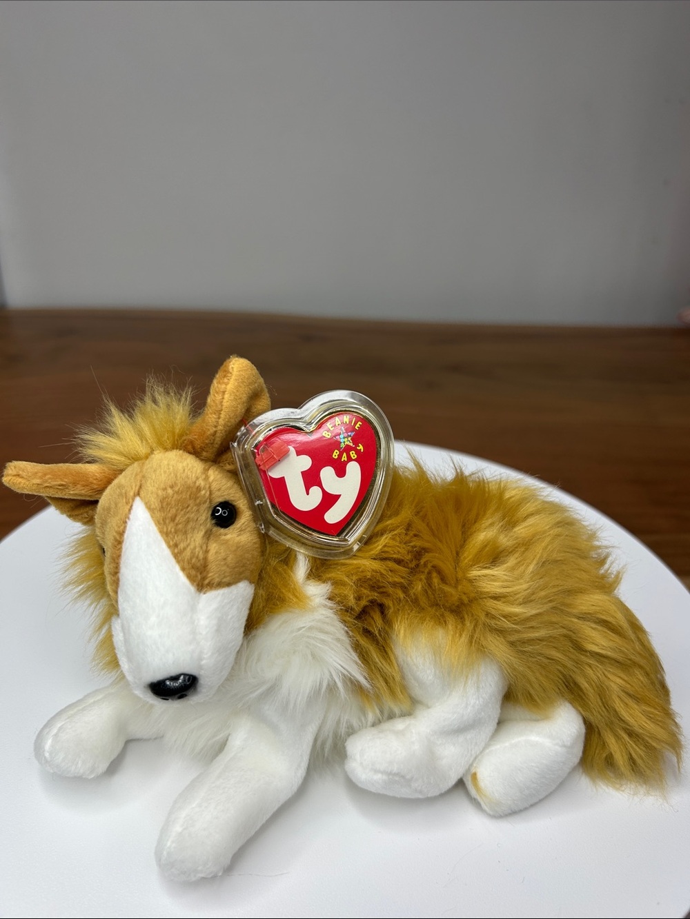 3/$25🌻 2000 TY Beanie Baby Cassie the Collie Retired w/ Display Case